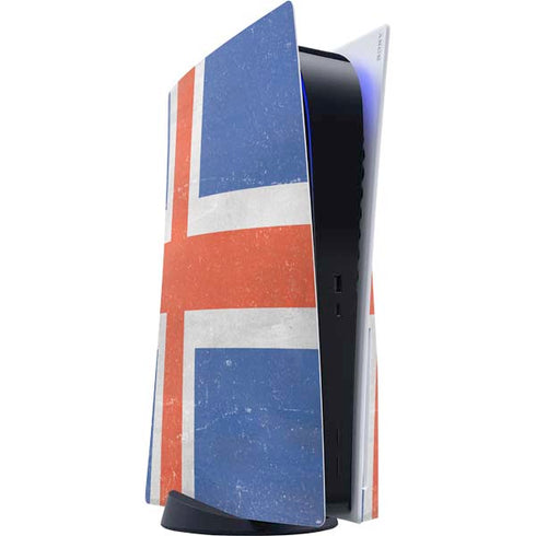 Iceland Flag Distressed PlayStation PS5 Skins